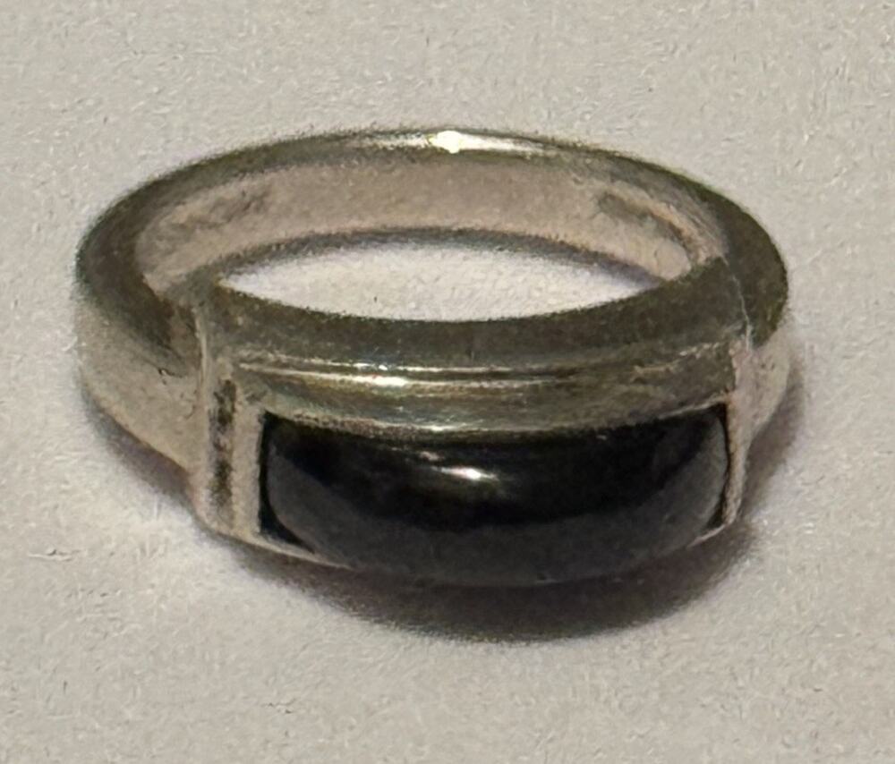 Vintage Michael Dawkins Sterling Silver Black Onyx Ring Size 7.5 Thailand 6g